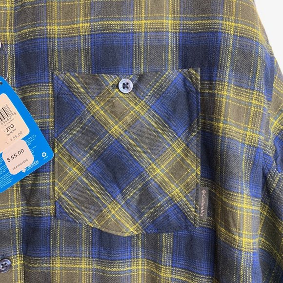 NWT! Men's Columbia Long Sleeve Plaid Button Down Up Shirt XXL - Picture 3 of 6